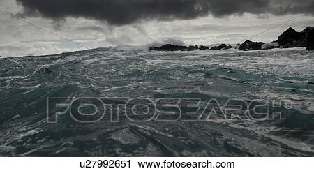 Waves breaking on the coast, Playa Ochoa, San Cristobal Island, Galapagos Islands, Ecuador View Large Photo Image Stock Image - Waves breaking on the coast, Playa Ochoa, San Cristobal Island, Galapagos Islands, Ecuador. Fotosearch