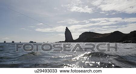 Stock Image - Waves in the Pacific Ocean, Bartolome Island, Galapagos Islands, Ecuador. Fotosearch