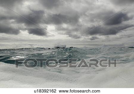 Stock Image - Waves in the Pacific Ocean, Playa Ochoa, San Cristobal Island, Galapagos Islands, Ecuador. Fotosearch
