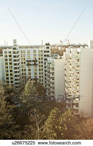Apartment buildings in city center View Large Photo Image Stock Photography - Apartment buildings in city center. Fotosearch