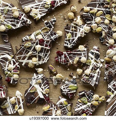 Chocolate and nut bark View Large Photo Image Stock Image - Chocolate and nut bark. Fotosearch