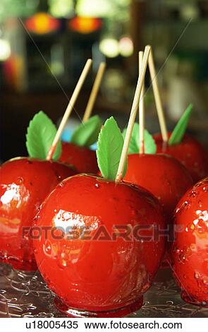 Stock Photography - Close up of candy apples. Fotosearch