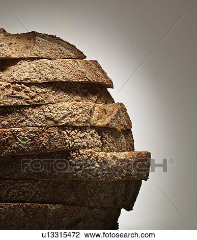 Close up of stack of bread slices View Large Photo Image Stock Image - Close up of stack of bread slices. Fotosearch