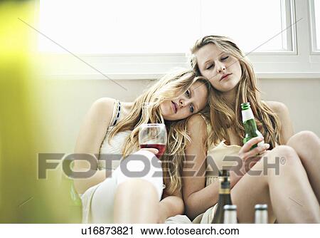 Drunken teenage girls dozing together View Large Photo Image Stock Image - Drunken teenage girls dozing together. Fotosearch