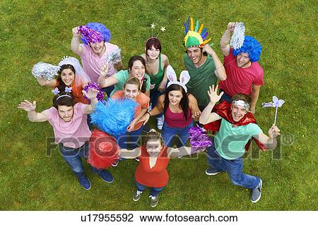 People wearing costumes outdoors View Large Photo Image Stock Image - People wearing costumes outdoors. Fotosearch