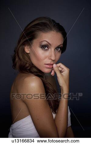 Woman wrapped in towel View Large Photo Image Picture - Woman wrapped in towel. Fotosearch