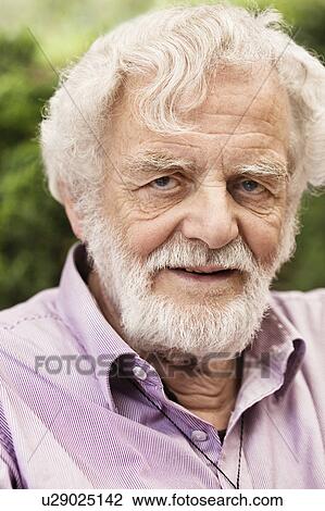 Stock Image - Close up of older man's face. Fotosearch
