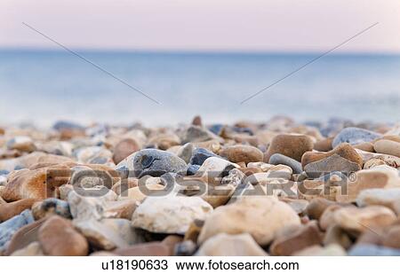Close up of pebbles on rocky beach View Large Photo Image Stock Image - Close up of pebbles on rocky beach. Fotosearch