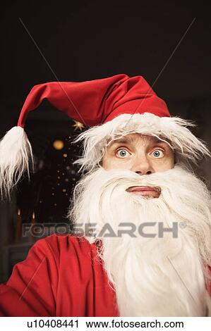 Man wearing Santa Claus suit View Large Photo Image Stock Image - Man wearing Santa Claus suit . Fotosearch