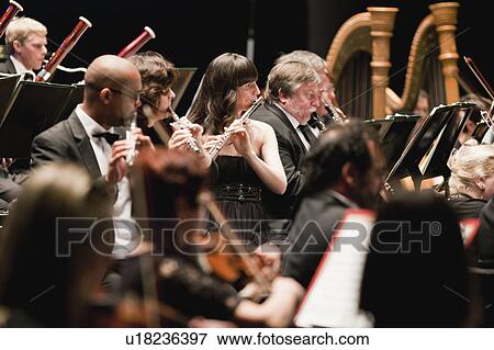 Winds section in orchestra View Large Photo Image Stock Photo - Winds section in orchestra. Fotosearch