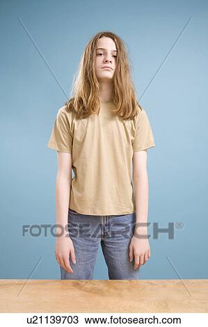 Stock Photo of Teen Boy with Long Hair u21139703 - Search ...