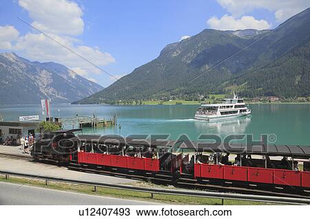 Stock Image - Achensee and Achenseebahn. Fotosearch