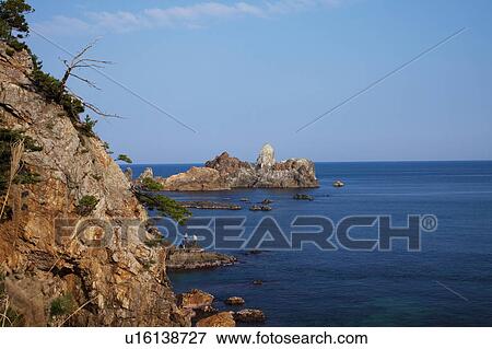 Stock Photo - Anami coastline, Hyogo Prefecture, Honshu, Japan. Fotosearch