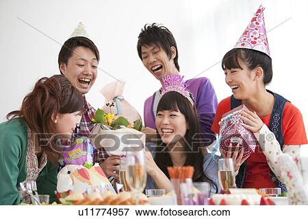 Stock Photo - Birthday party. Fotosearch