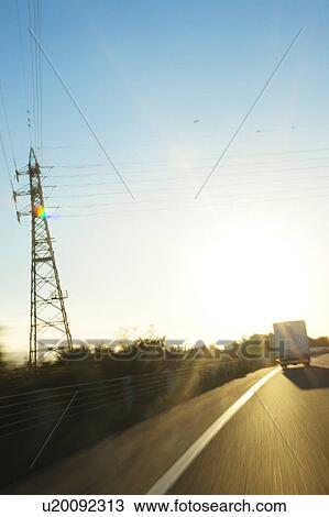 Blue Sky Over Motorway View Large Photo Image Stock Image - Blue Sky Over Motorway. Fotosearch
