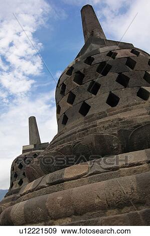 Stock Photo - Borobudur Ruins, Java, Indonesia. Fotosearch
