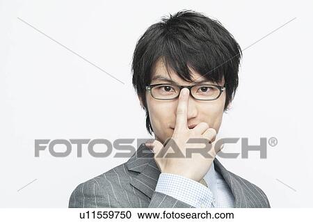 Businessman Adjusting Glasses View Large Photo Image Stock Image - Businessman Adjusting Glasses. Fotosearch