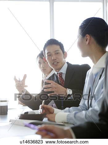 Businessman Explaining in Meeting View Large Photo Image Stock Image - Businessman Explaining in Meeting. Fotosearch