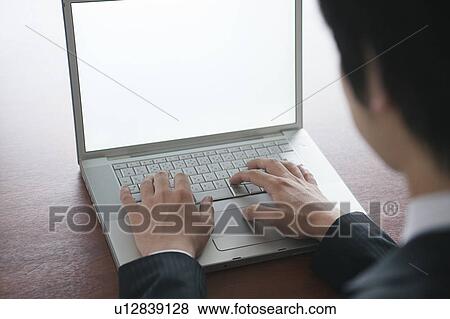 Businessman Typing View Large Photo Image Stock Photo - Businessman Typing. Fotosearch