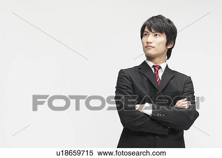 Stock Photography - Businessman with Arms Crossed. Fotosearch
