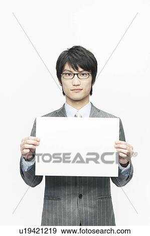 Businessman with Blank Message View Large Photo Image Stock Photo - Businessman with Blank Message. Fotosearch