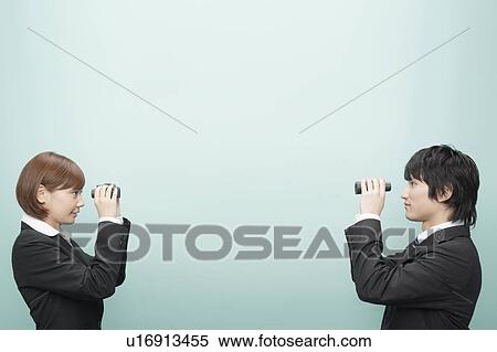 Businesswoman and Businessman with Binoculars View Large Photo Image Stock Photography - Businesswoman and Businessman with Binoculars. Fotosearch