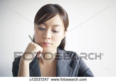 Businesswoman Thinking View Large Photo Image Stock Photo - Businesswoman Thinking. Fotosearch