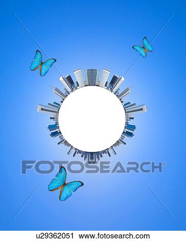 Butterflies Flying Around The Earth View Large Photo Image Stock Image - Butterflies Flying Around The Earth. Fotosearch