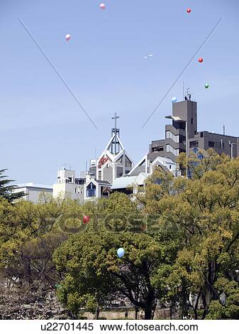 Stock Photography - Church, Osaka Prefecture, Honshu, Japan. Fotosearch