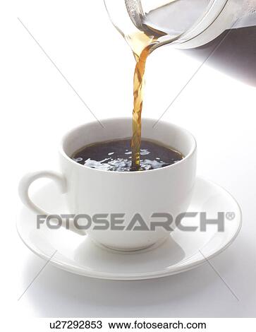 Coffee Being Poured Into Cup View Large Photo Image Stock Image - Coffee Being Poured Into Cup. Fotosearch