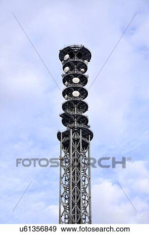 Communications Tower View Large Photo Image Stock Photo - Communications Tower. Fotosearch