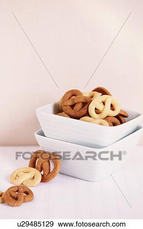 Stock Photo - Cookies in bowls. Fotosearch