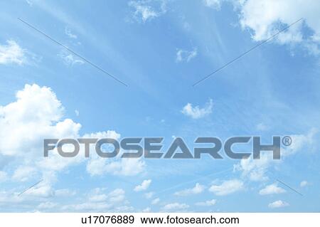 Stock Photo - Cumulus Clouds in Sky. Fotosearch
