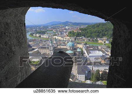 Downtown from Hohensalzburg Fortress View Large Photo Image Stock Photography - Downtown from Hohensalzburg Fortress. Fotosearch