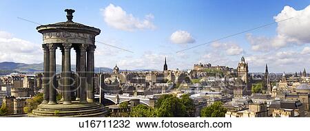 Stock Image - Edinburgh Seen From Carlton Hill. Fotosearch