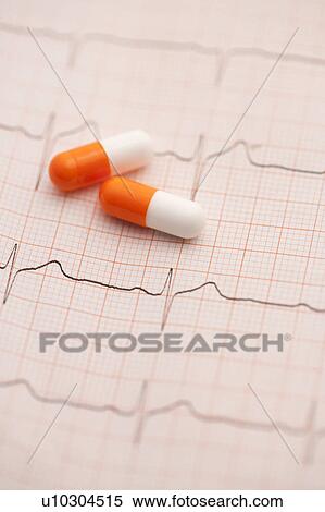 EKG and capsules View Large Photo Image Stock Photography - EKG and capsules. Fotosearch