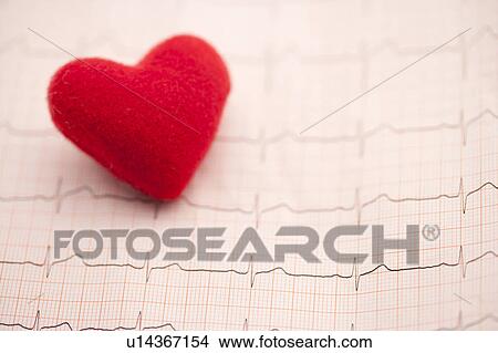 EKG and heart View Large Photo Image Picture - EKG and heart. Fotosearch