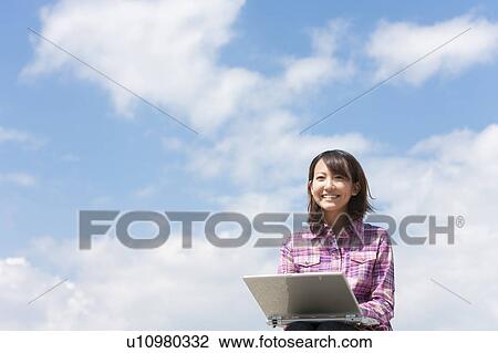 Female College Student Using Laptop View Large Photo Image Stock Image - Female College Student Using Laptop. Fotosearch