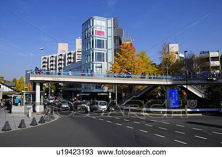 Footbridge Over Street View Large Photo Image Stock Image - Footbridge Over Street. Fotosearch