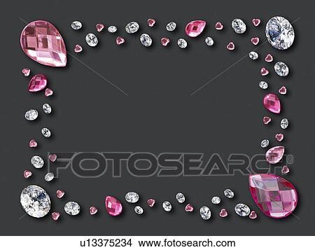 Frame Made From Jewels View Large Photo Image Picture - Frame Made From Jewels. Fotosearch