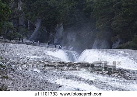 Stock Image - Fukiware waterfall, Gunma Prefecture, Japan. Fotosearch