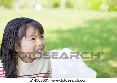 Stock Image - Girl smiling. Fotosearch