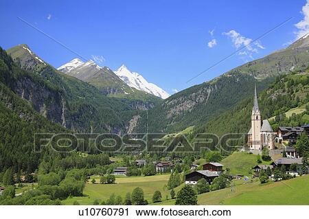 Grossglockner and St. Vinzenz View Large Photo Image Stock Image - Grossglockner and St. Vinzenz. Fotosearch