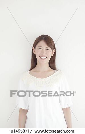 Happy Mid Adult Woman View Large Photo Image Stock Photo - Happy Mid Adult Woman. Fotosearch