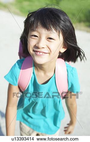 Picture - Happy Schoolgirl. Fotosearch