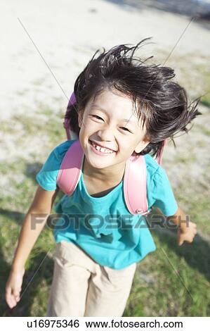 Happy Schoolgirl View Large Photo Image Stock Photograph - Happy Schoolgirl. Fotosearch