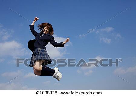 High School Student Jumping View Large Photo Image Stock Photo - High School Student Jumping. Fotosearch