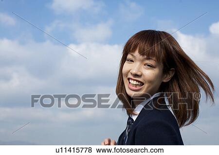 High School Student Smiling View Large Photo Image Stock Photo - High School Student Smiling. Fotosearch