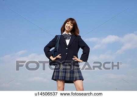 Stock Photo - High School Student Taking a pose. Fotosearch