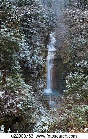 Stock Image - Hinotaki Falls, Nigorigo river, Gifu Prefecture, Honshu, Japan. Fotosearch